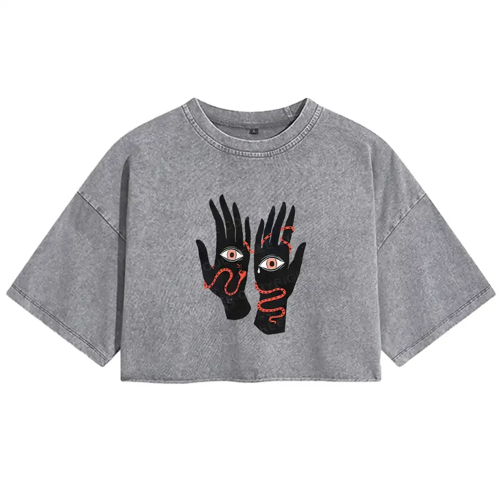 The Eyes Will Not Deceive You Washed Crop T-shirt