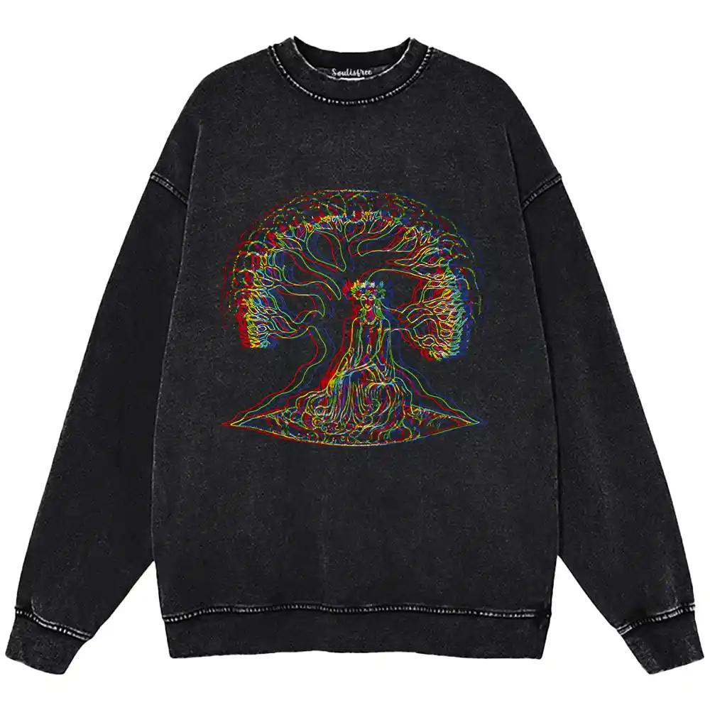 Tree of Consciousness Washed Sweatshirts