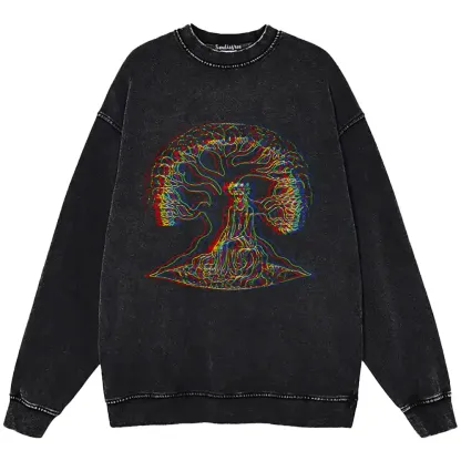 Tree of Consciousness Washed Sweatshirts