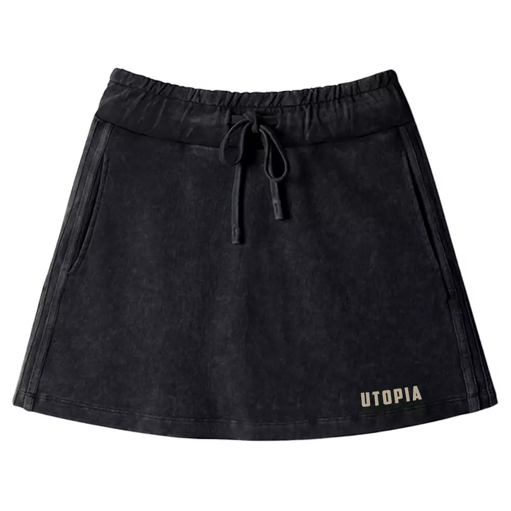 Utopia Washed A-line Mini Skirt