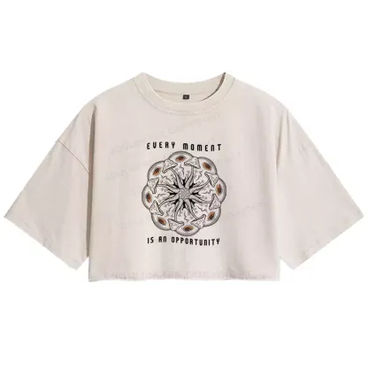 EVERY IS AN OPPORTUNITY Washed Crop T-shirt