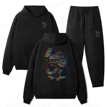 Psychedelic Mushroom Fleece Hoodie Set