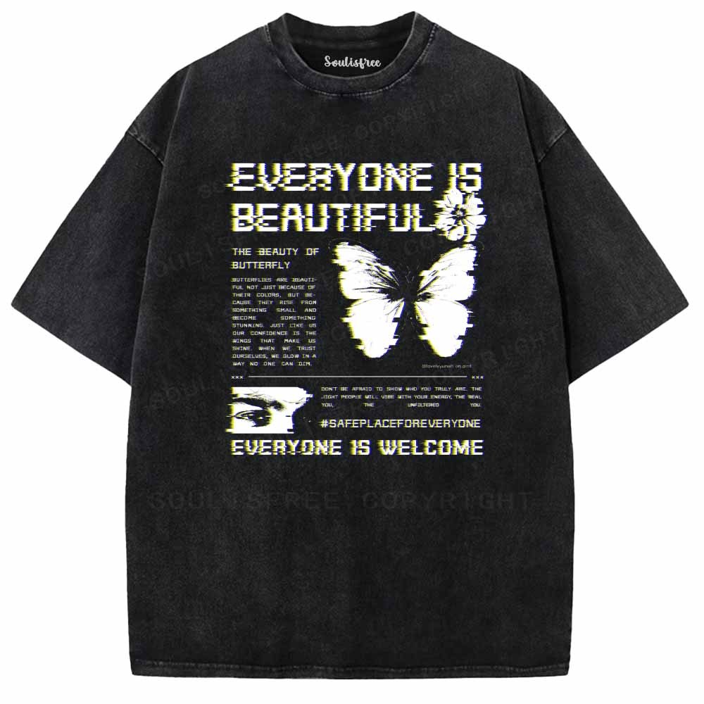 Soulisfree EVERYONE IS BEAUTIFUL Washed Tee