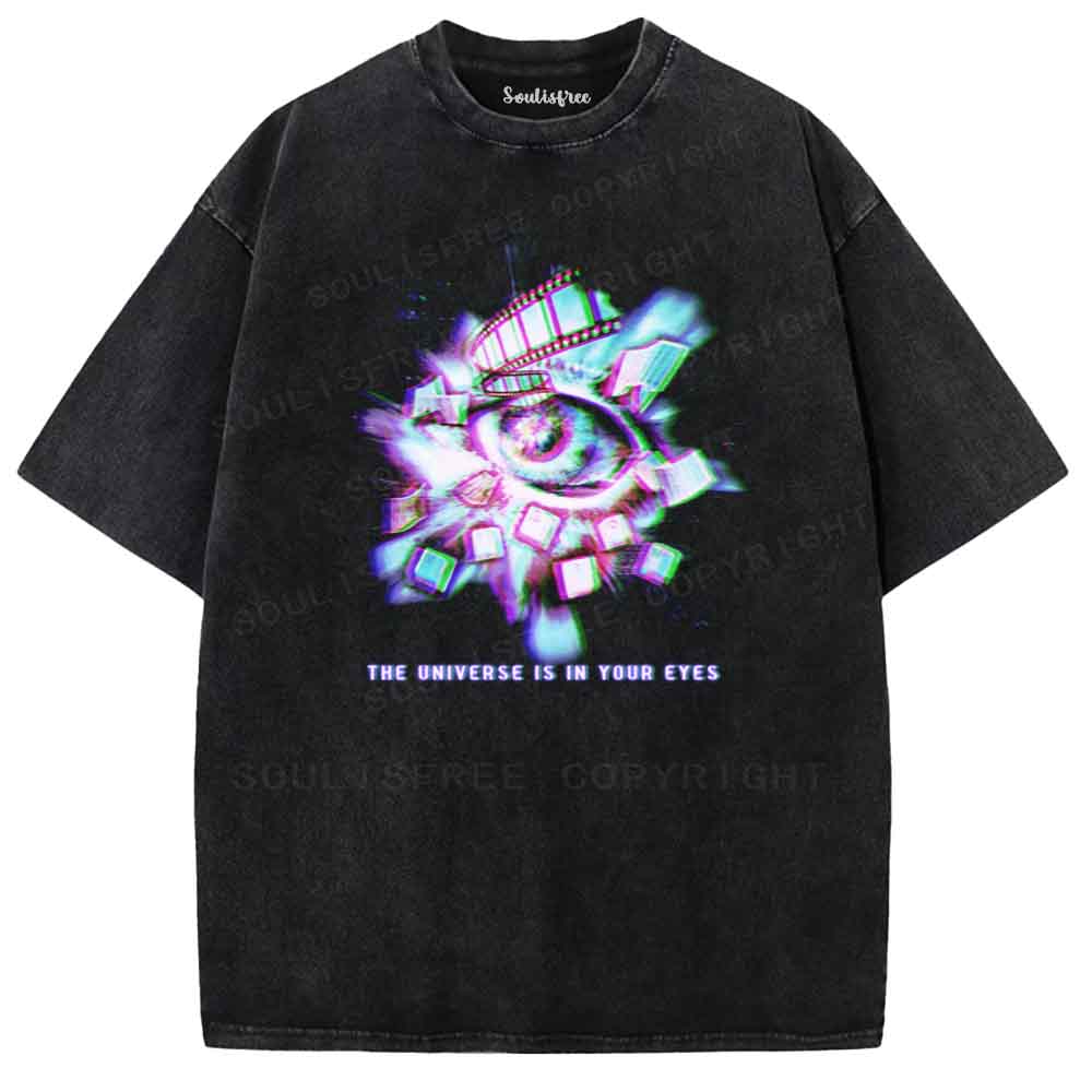 Soulisfree the universe is in your eyes  Washed Tee