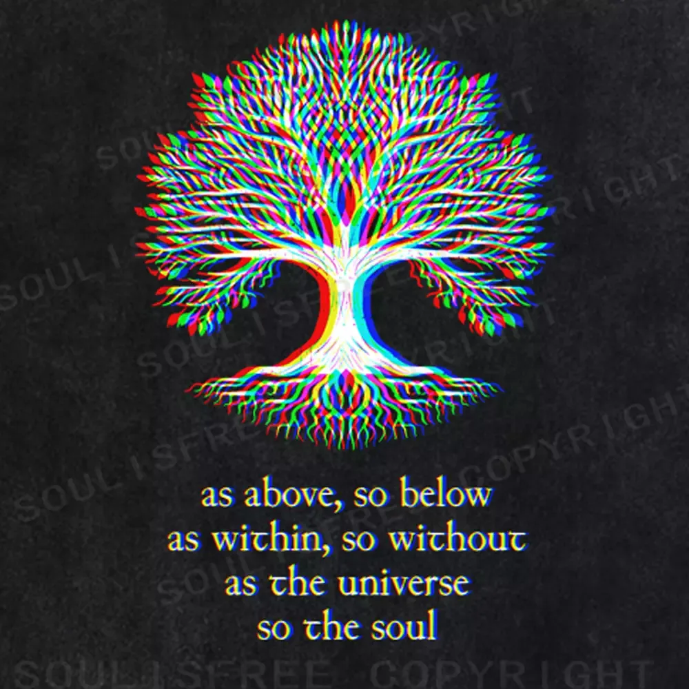 Soulisfree  As Above, So Below ,As Within Washed Tee