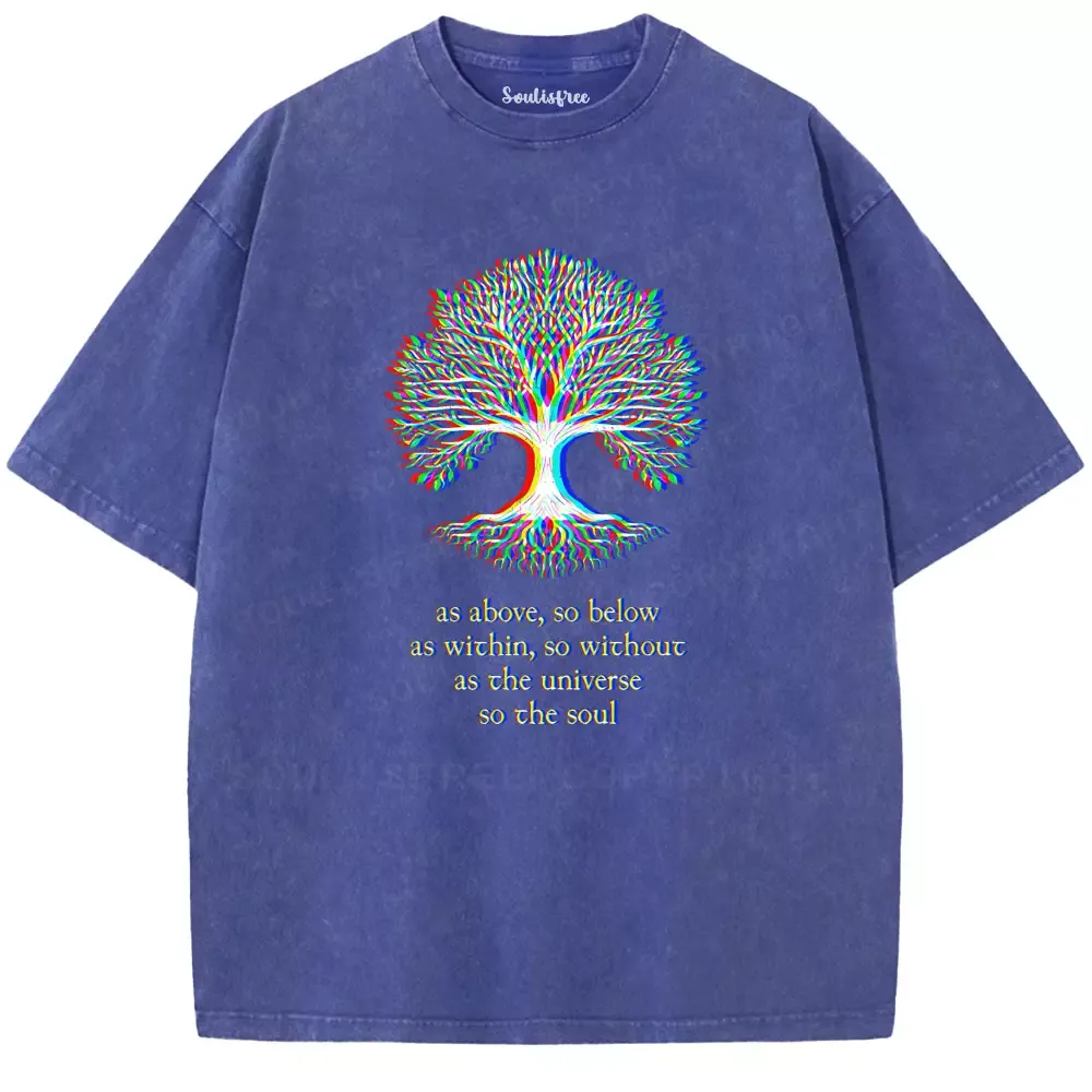 Soulisfree  As Above, So Below ,As Within Washed Tee