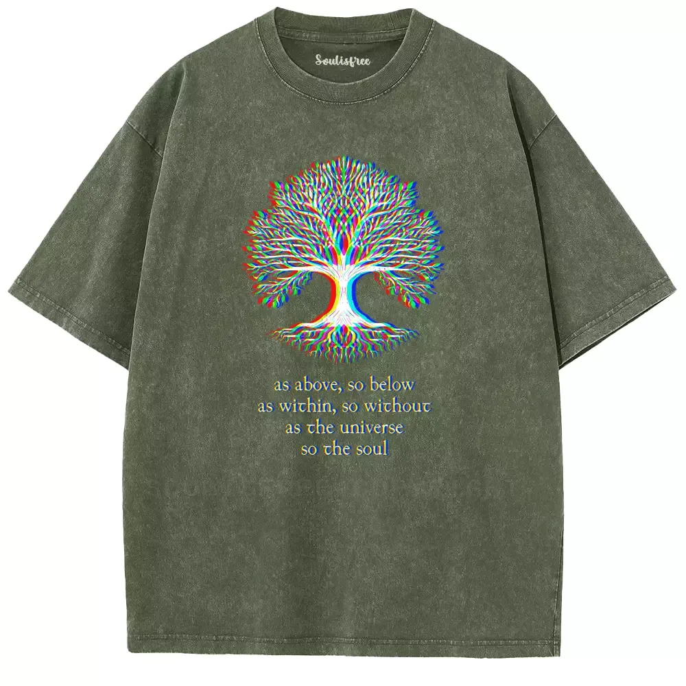 Soulisfree  As Above, So Below ,As Within Washed Tee