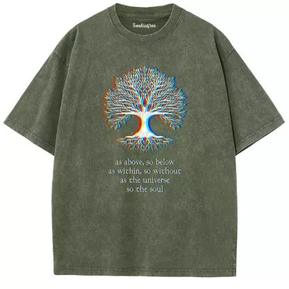 Soulisfree  As Above, So Below ,As Within Washed Tee