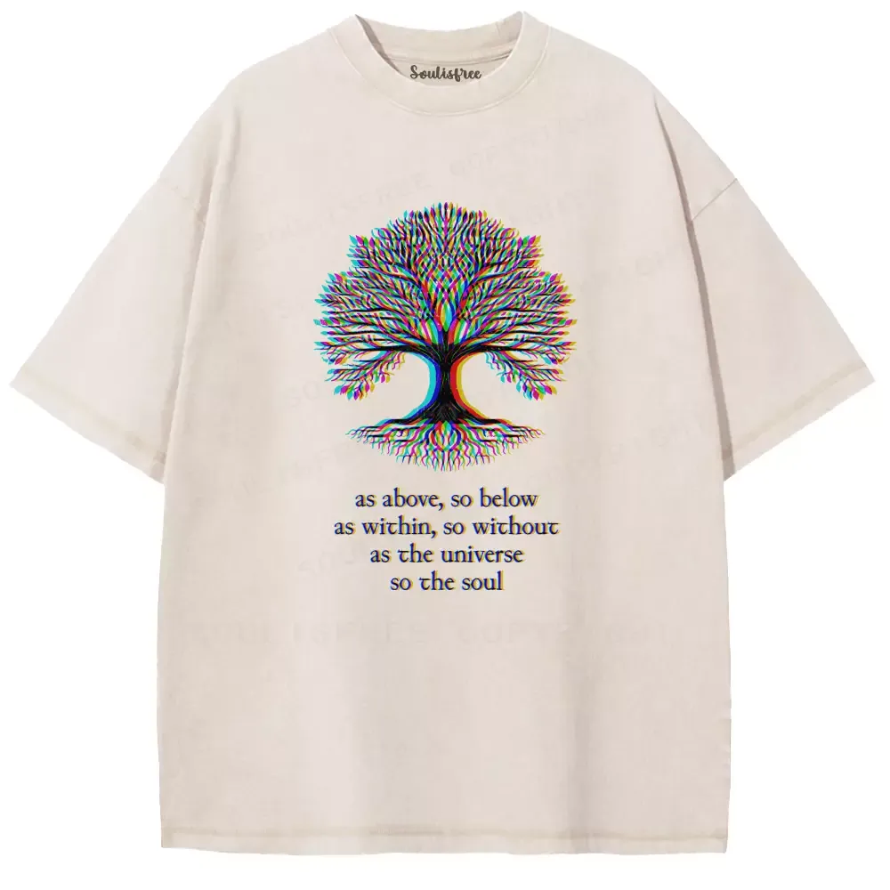 Soulisfree As Above, So Below ,As Within Washed Tee