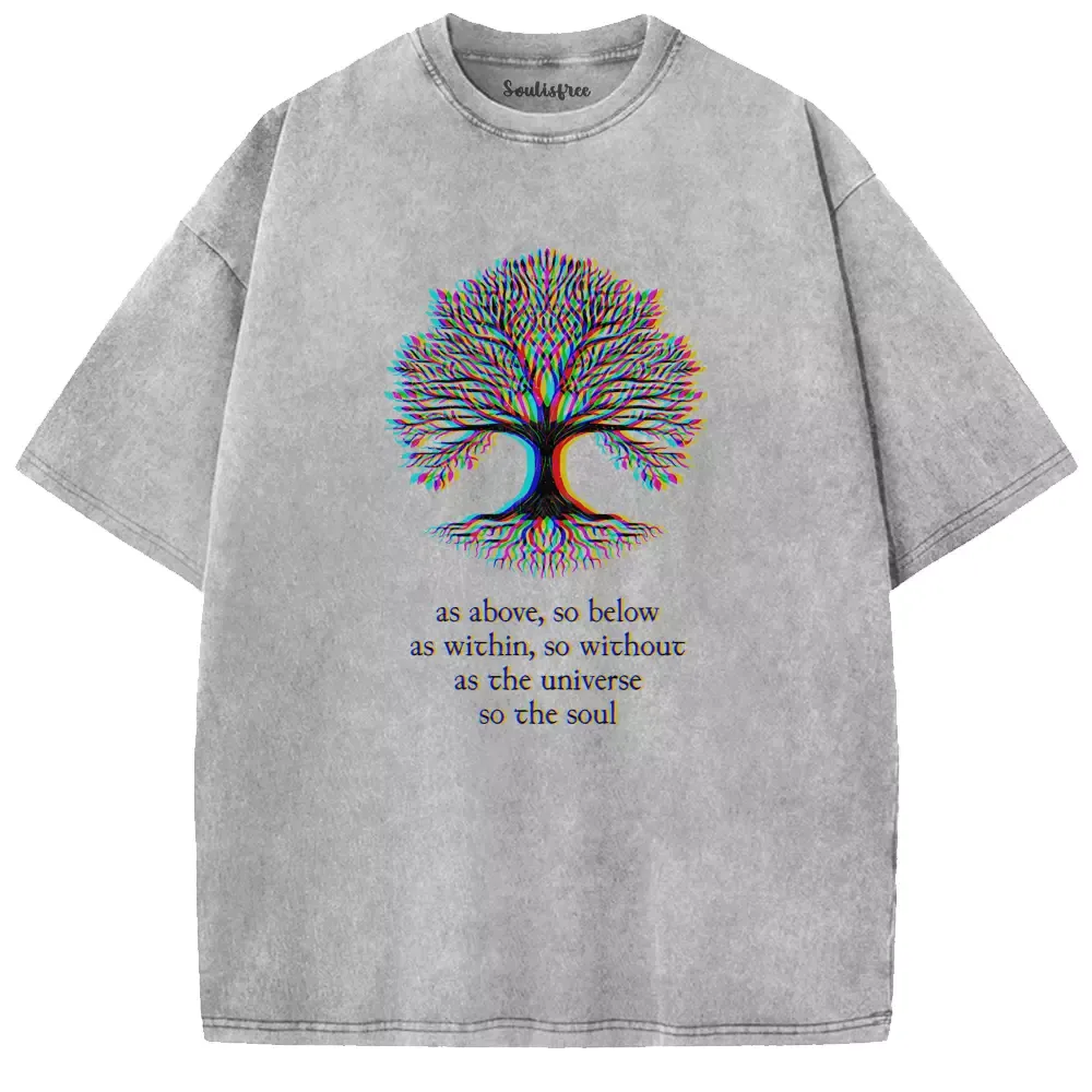 Soulisfree  As Above, So Below ,As Within Washed Tee