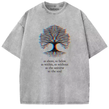 Soulisfree  As Above, So Below ,As Within Washed Tee