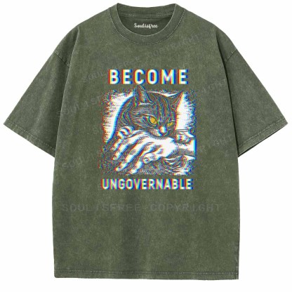 Soulisfree  BECOME UNGOVERNABLE Washed Tee
