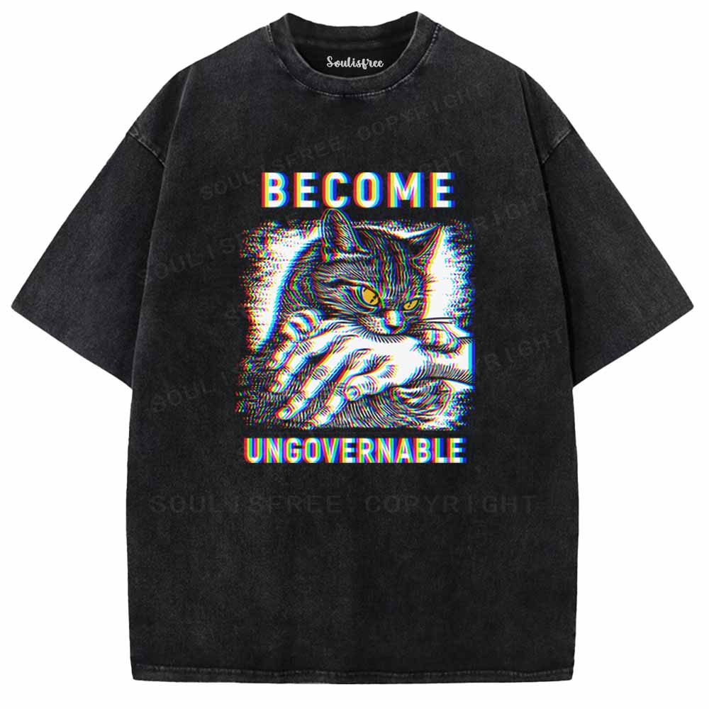 Soulisfree  BECOME UNGOVERNABLE Washed Tee