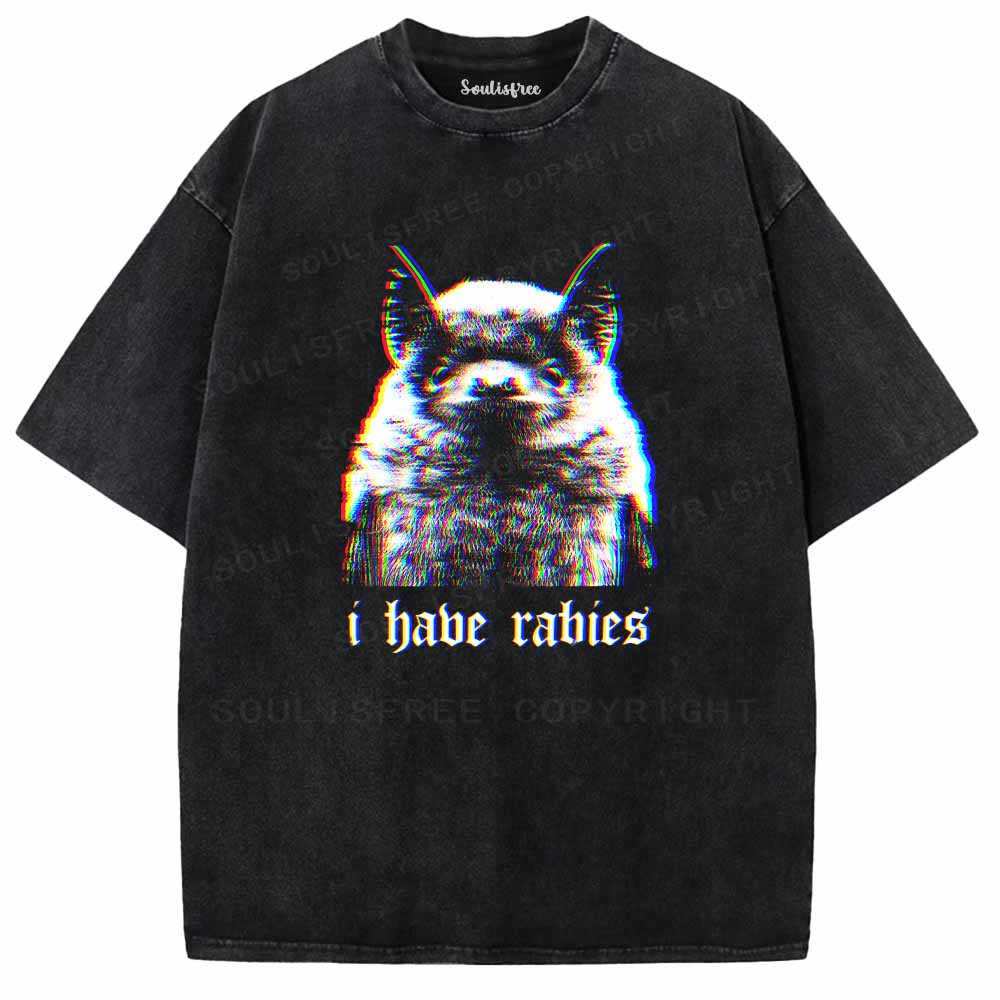 Soulisfree  I Habe Rabies Washed Tee