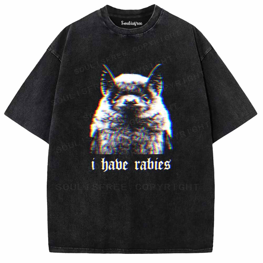 Soulisfree  I Habe Rabies Washed Tee
