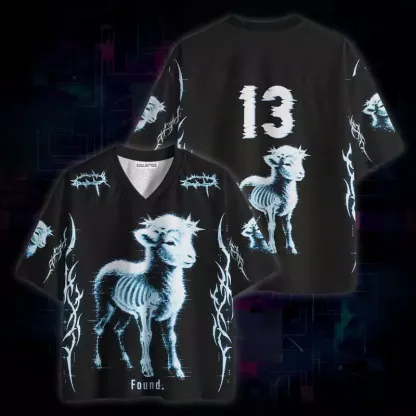 Soulisfree Found Lamb Icy Glitch  Mesh Jersey