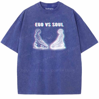 Soulisfree  EGO VS SOUL Washed Tee