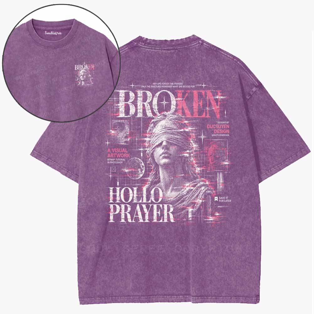 Soulisfree  Broken Prayers Washed Tee