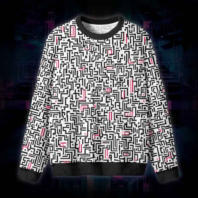 Soulisfree Exit Unknown Fuzzy Crewneck Sweater
