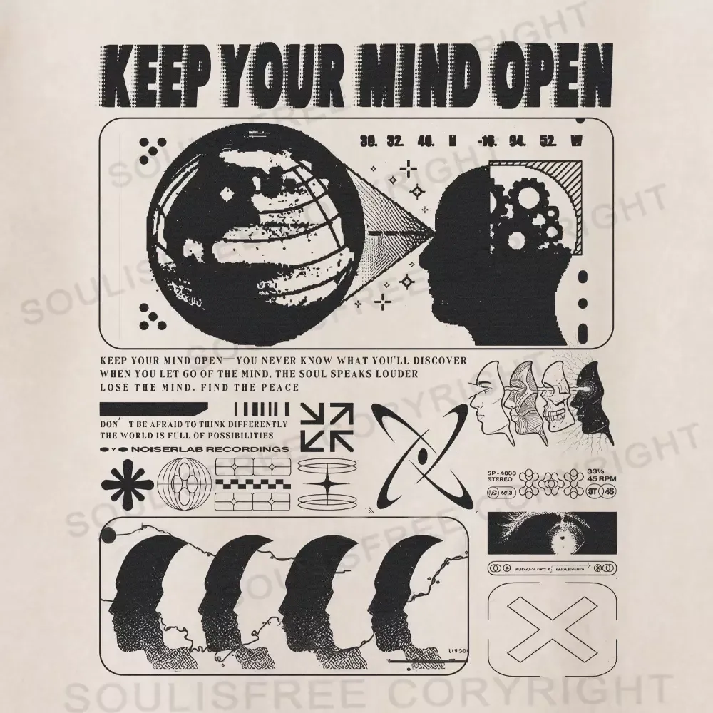 Keep Your Mind Open Washed Space T-shirt