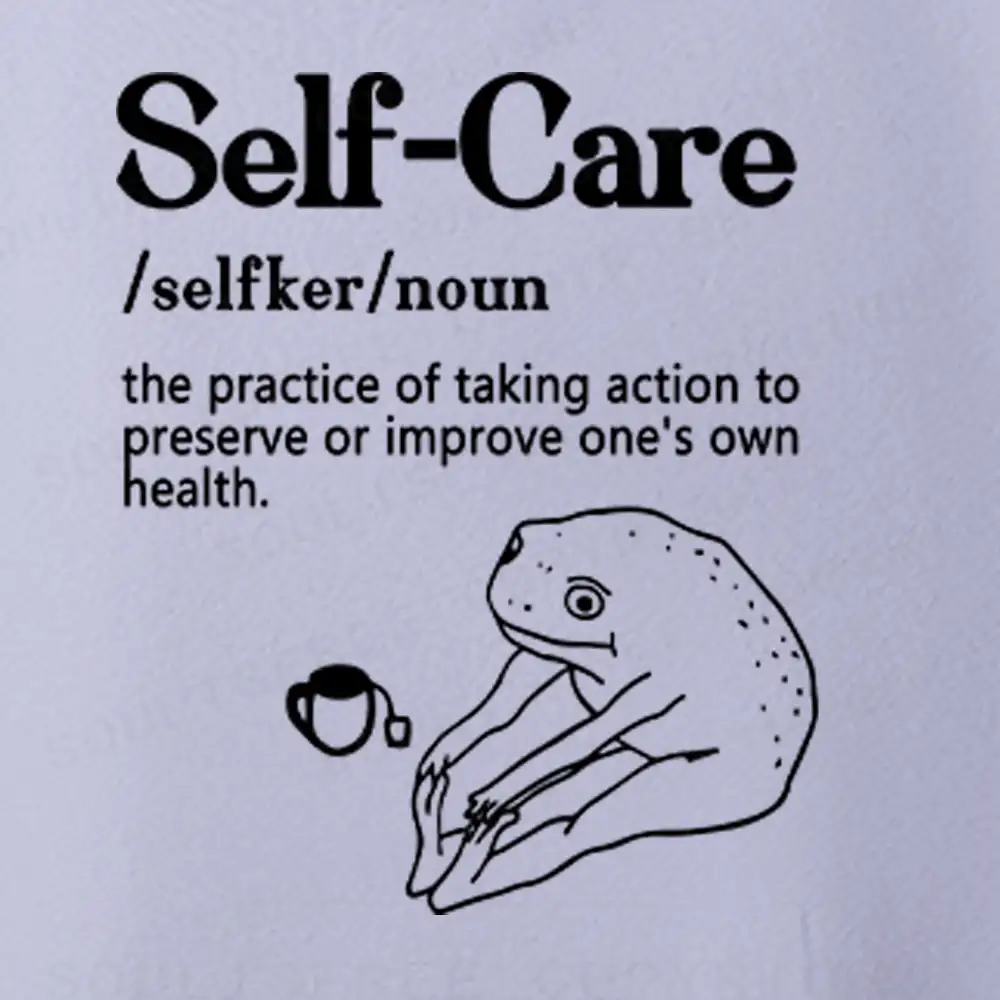 Self Care Washed T-shirt Fleece Hoodie Set