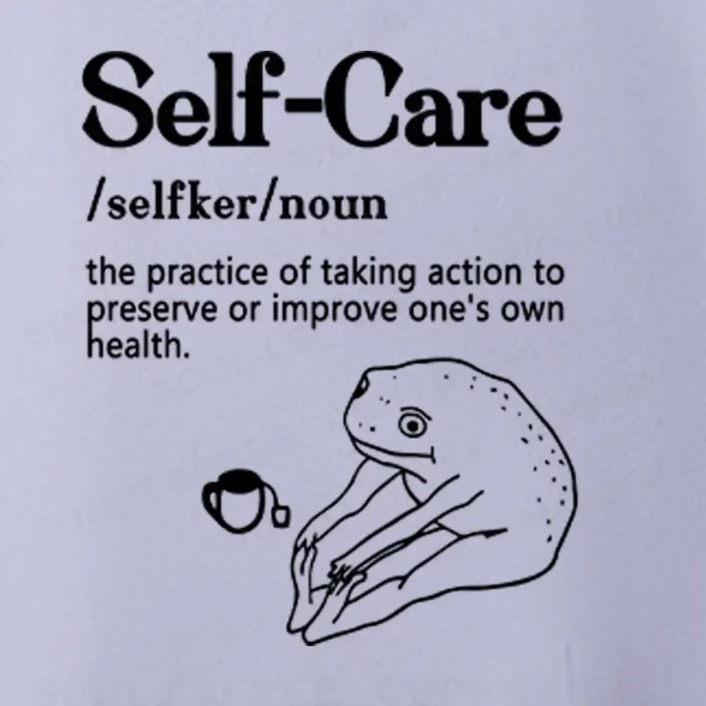 Self Care Washed T-shirt Fleece Hoodie Set