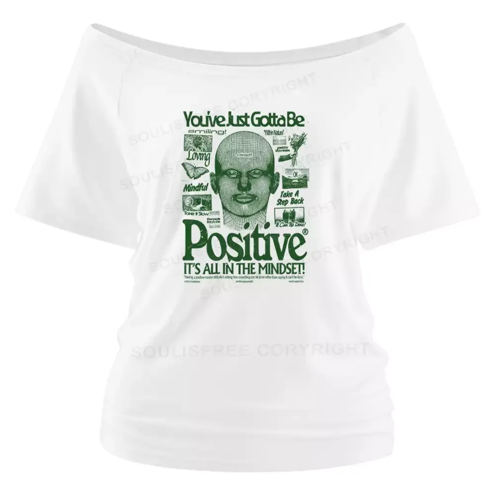 Designed You've Just Gotta Be Smiling Off Shoulder To