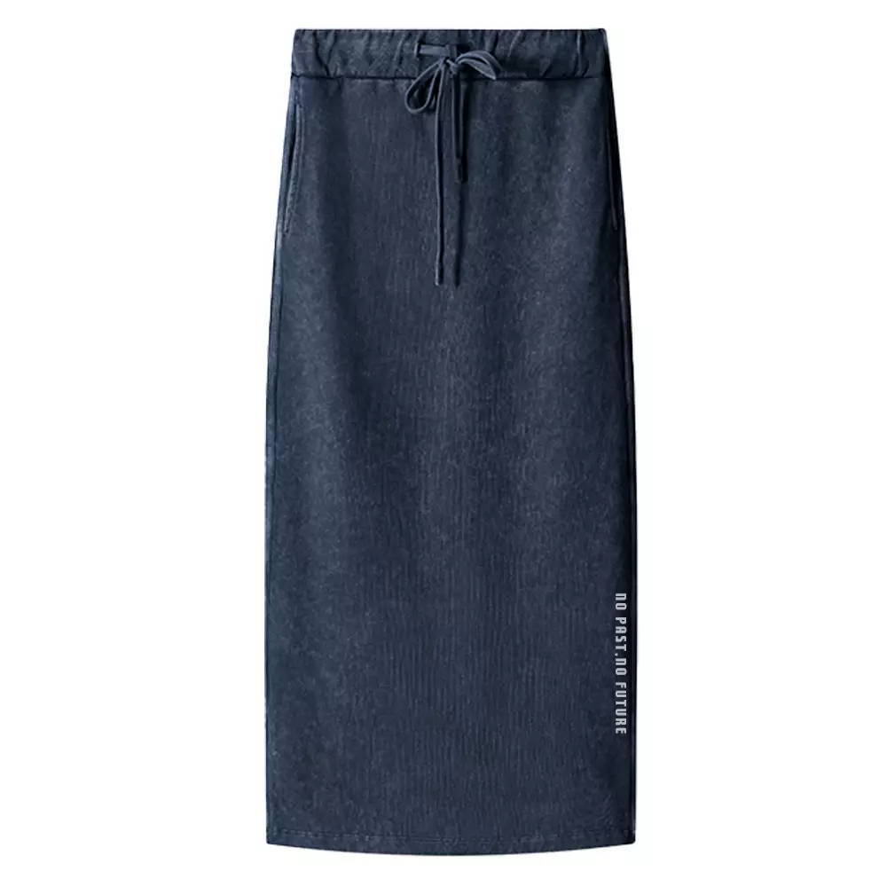 No Past , No Future Washed A-Line Maxi Skirt
