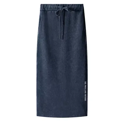 No Past , No Future Washed A-Line Maxi Skirt