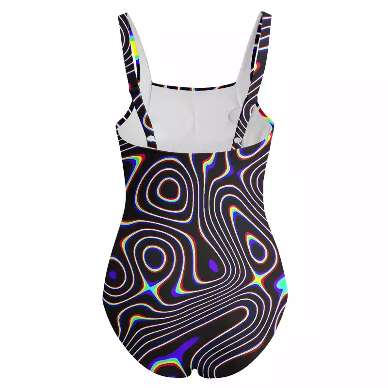 Soulisfree Psy Current – Liquid Energy One‑Piece Swimsuit