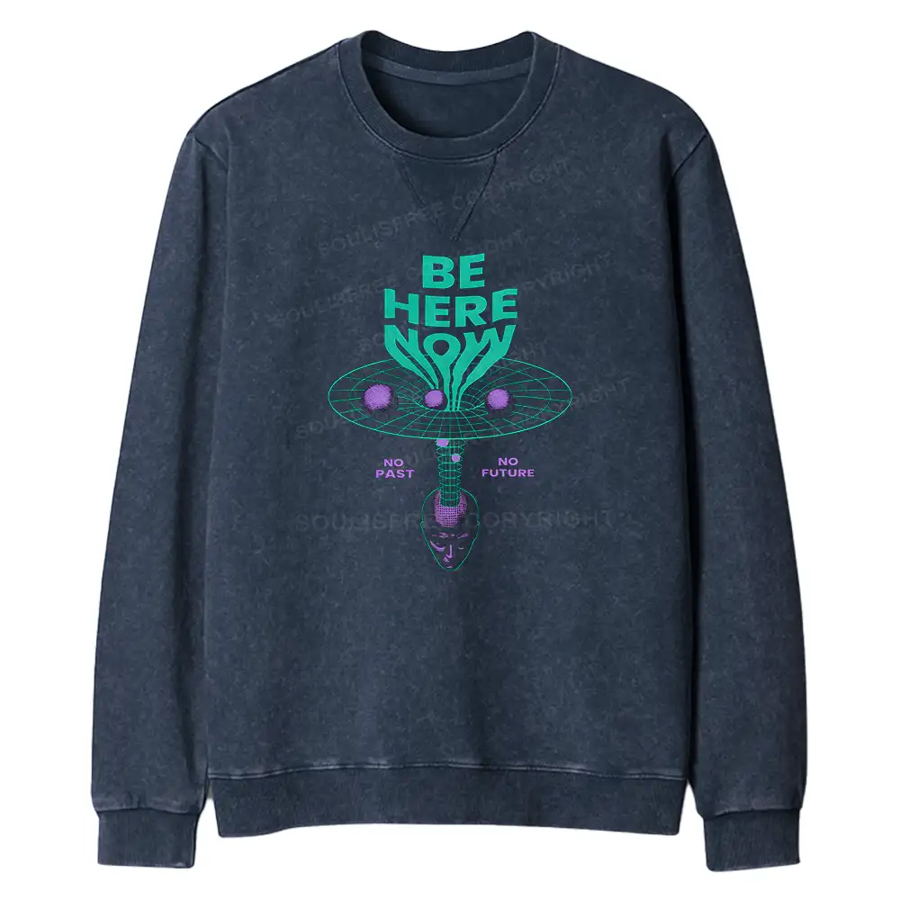 Here Now Regular Fit Washed Sweatshirt