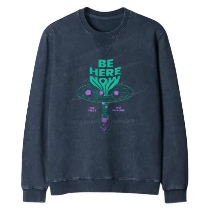 Here Now Regular Fit Washed Sweatshirt
