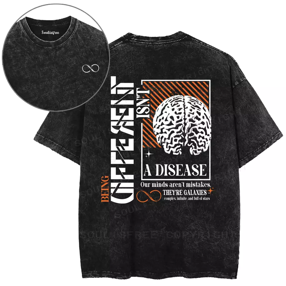 BEING DIFFERENT ISN’T A DISEASE Washed T-shirt