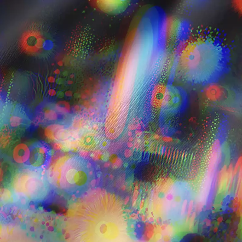 Soulisfree Psychedelic Rainbow Bokeh Night Square Neck Maxi Dress