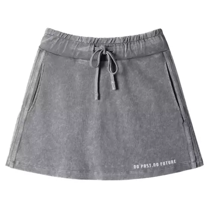 No Past , No Future Washed A-line Mini Skirt