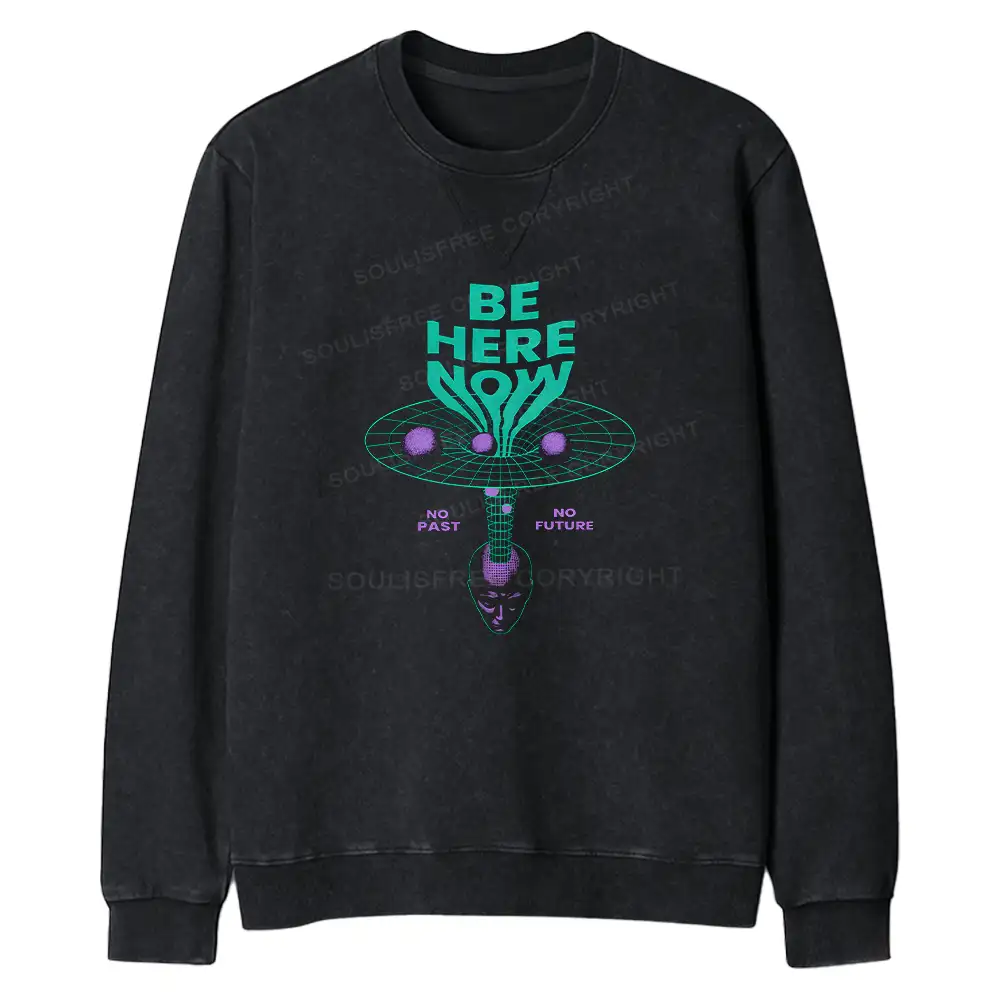 Here Now Regular Fit Washed Sweatshirt