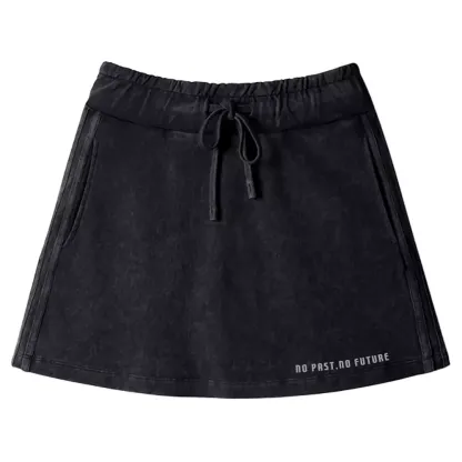 No Past , No Future Washed A-line Mini Skirt