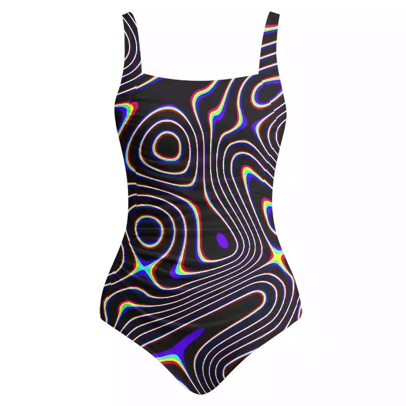 Soulisfree Psy Current – Liquid Energy One‑Piece Swimsuit