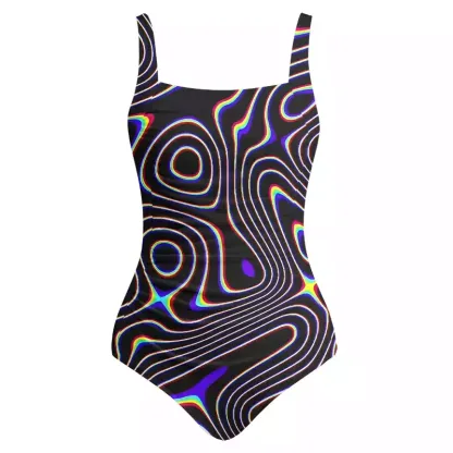 Soulisfree Psy Current – Liquid Energy One‑Piece Swimsuit