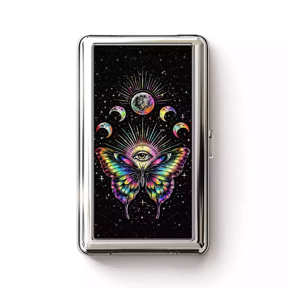 Designed Soulisfree Eyes Open, Soul Unfolding Metal Pocket Case