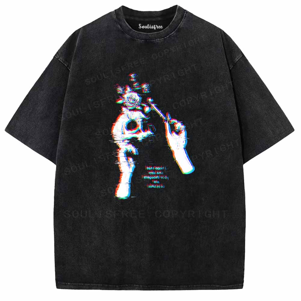 Soulisfree Beauty Blooms Within Bone Washed Tee