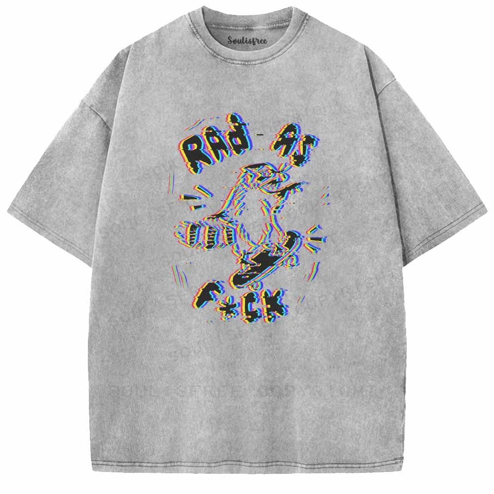 Soulisfree  RAD AS F*CK Washed Tee