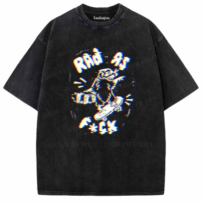 Soulisfree  RAD AS F*CK Washed Tee