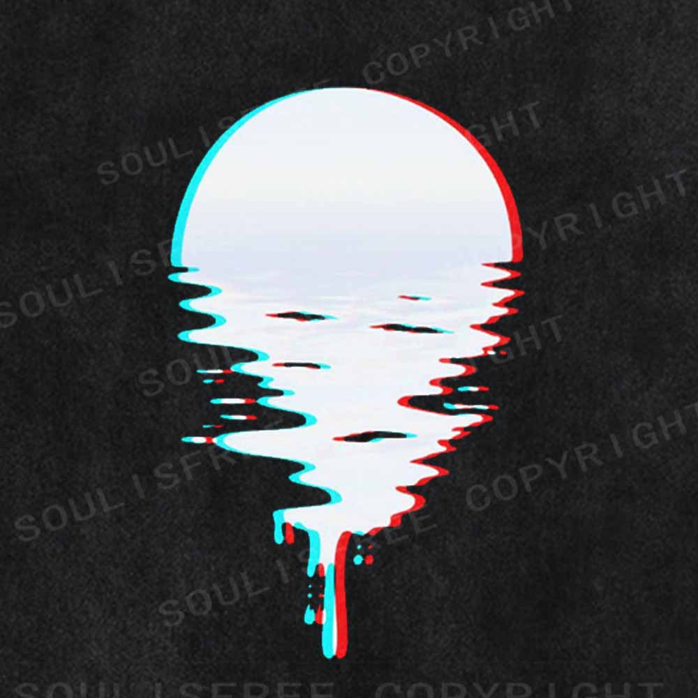 Soulisfree  Liquid Light, Glitch Night Washed Tee