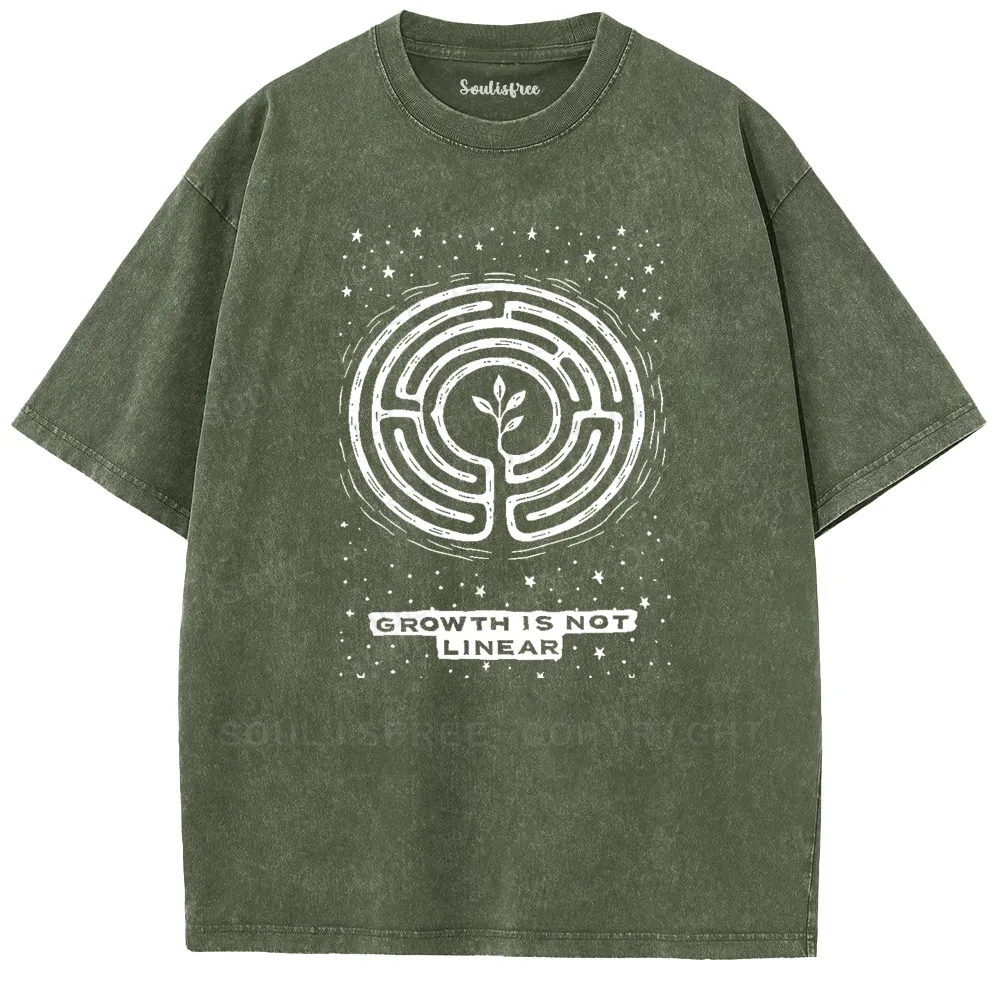 Growth Is Not Linear Washed T-shirt