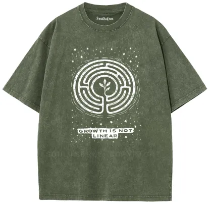 Growth Is Not Linear Washed T-shirt