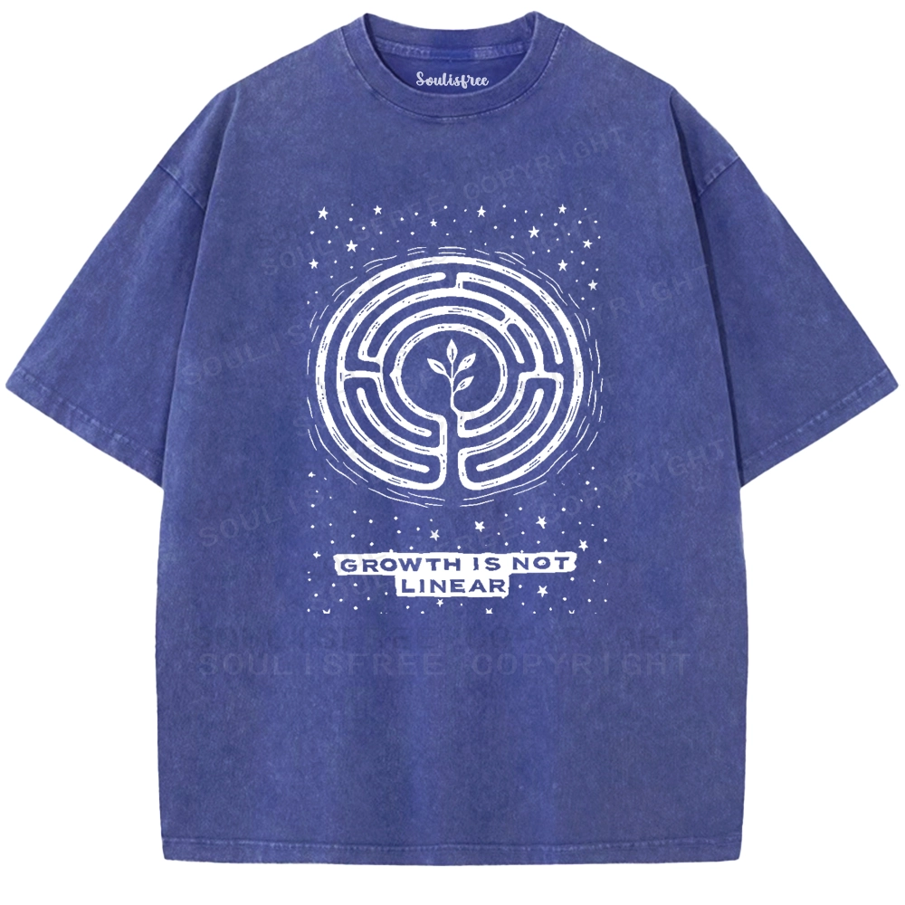 Growth Is Not Linear Washed T-shirt