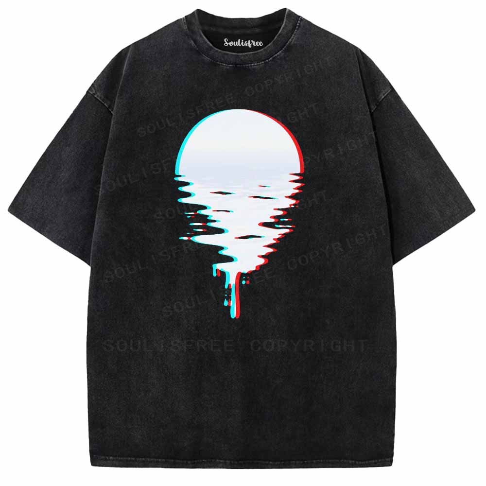 Soulisfree  Liquid Light, Glitch Night Washed Tee