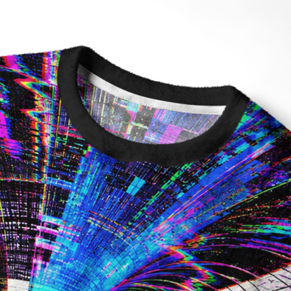 Soulisfree Distorted Digital Dimension Fuzzy Crewneck Sweater