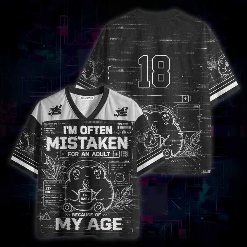 Soulisfree Growing Older, Not Up Mesh Jersey